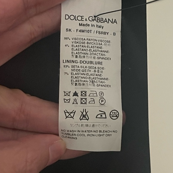 Dolce & Gabbana Floral Print Vintage 90s Y2K High Rise Back Slit Baroque Sz 38 - Picture 10 of 11